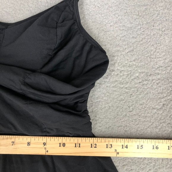 It Figures Women's 10 Swim Dress One Piece Swimsuit Padded Black A-Line Flowy - Picture 7 of 16